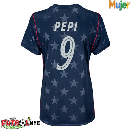 Camiseta Estados Unidos Ricardo Pepi #9 Visitante Equipación para mujer Mundial 2026 manga corta